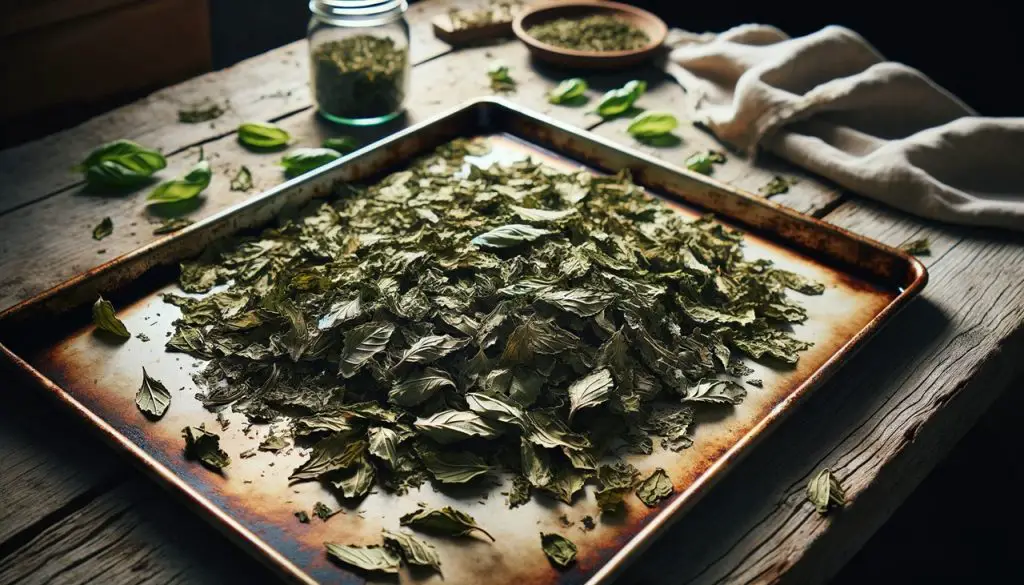 How to Oven Dry Fresh Basil